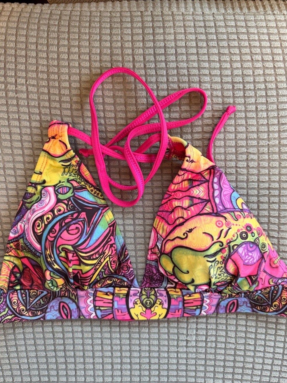Multicoloured bikini top